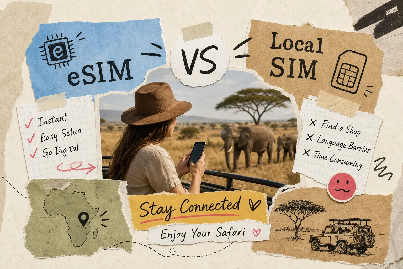 eSIM or Local SIM for Africa Safari: The Real Comparison