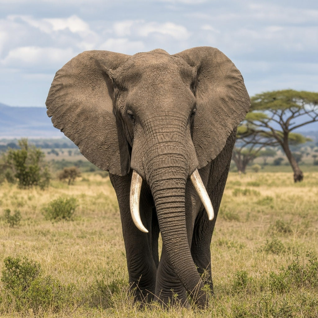 Een majestueuze Afrikaanse olifant in zijn natuurlijke leefgebied