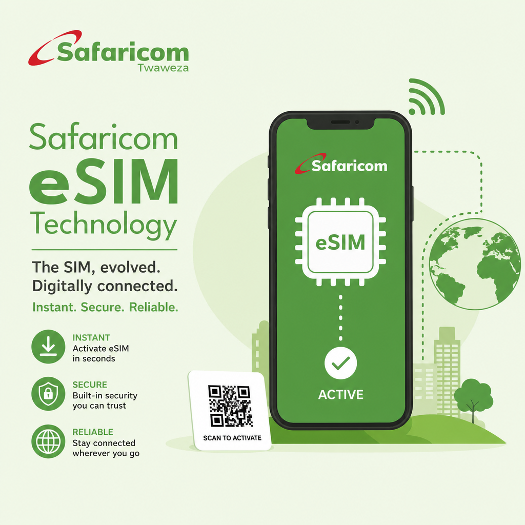 Illustration of Safaricom eSIM Technology