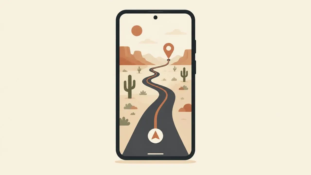 Traveler using Android maps with mobile data in Chefchaouen