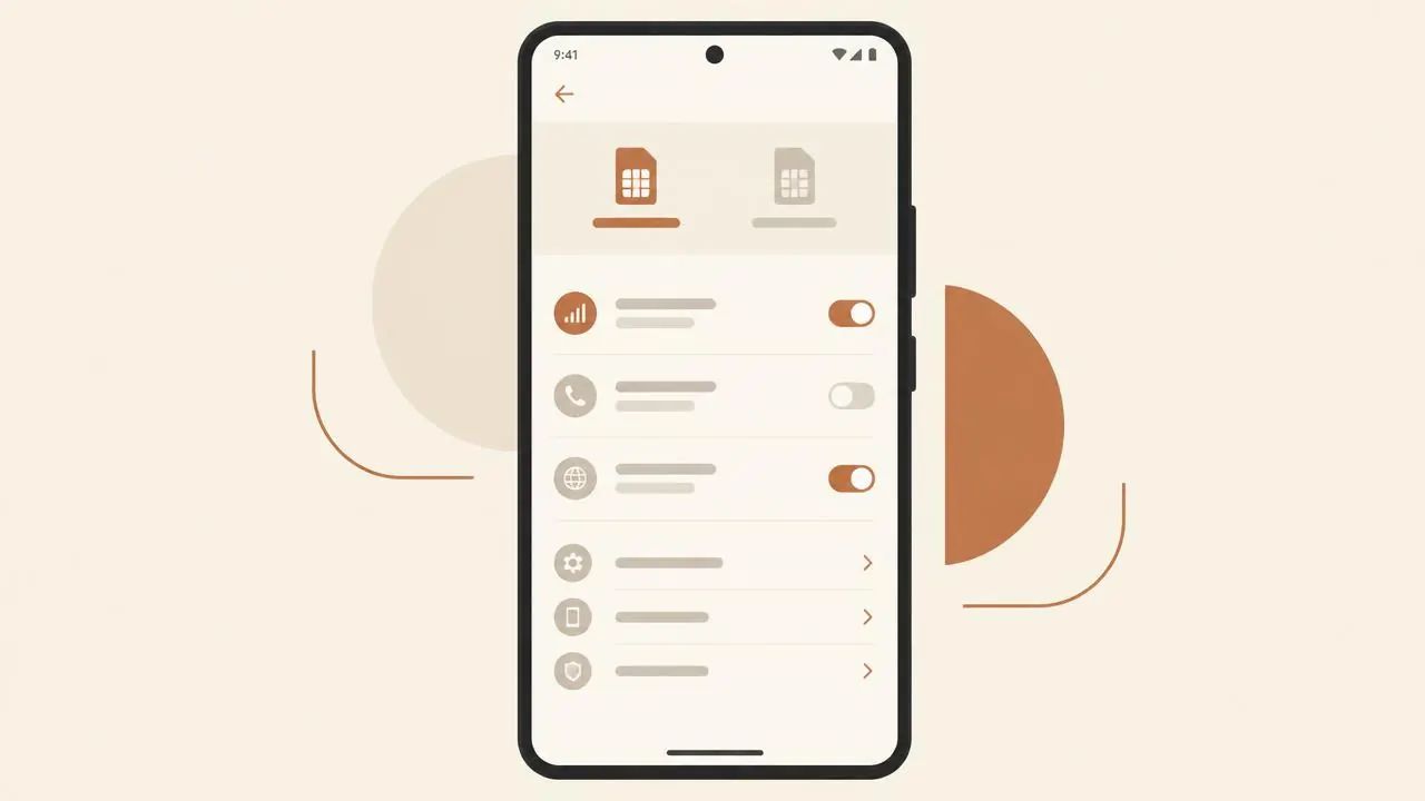 Android network settings screen on a Casablanca rooftop